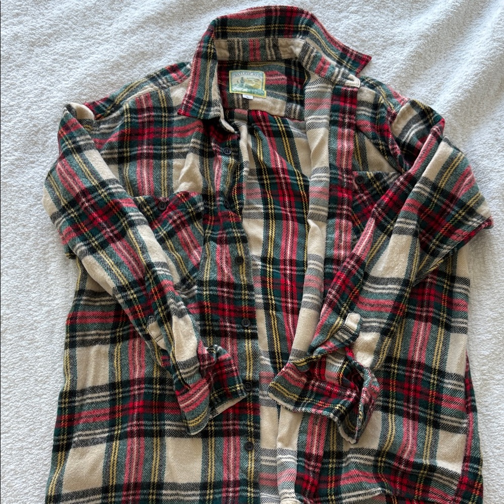 Vintage Red and Green Plaid Men's Flannel